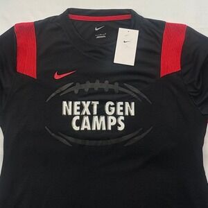Nike Next Gen Camps Football Training Jersey Mens L Black‎ Red